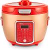 image:imageAroma Professional Touch Glass Lid Food Steamer Slow Cooker Multicooker with 11 Preset Functions Steam Tray Measuring Cup Rice Spatula 20 CookedRed