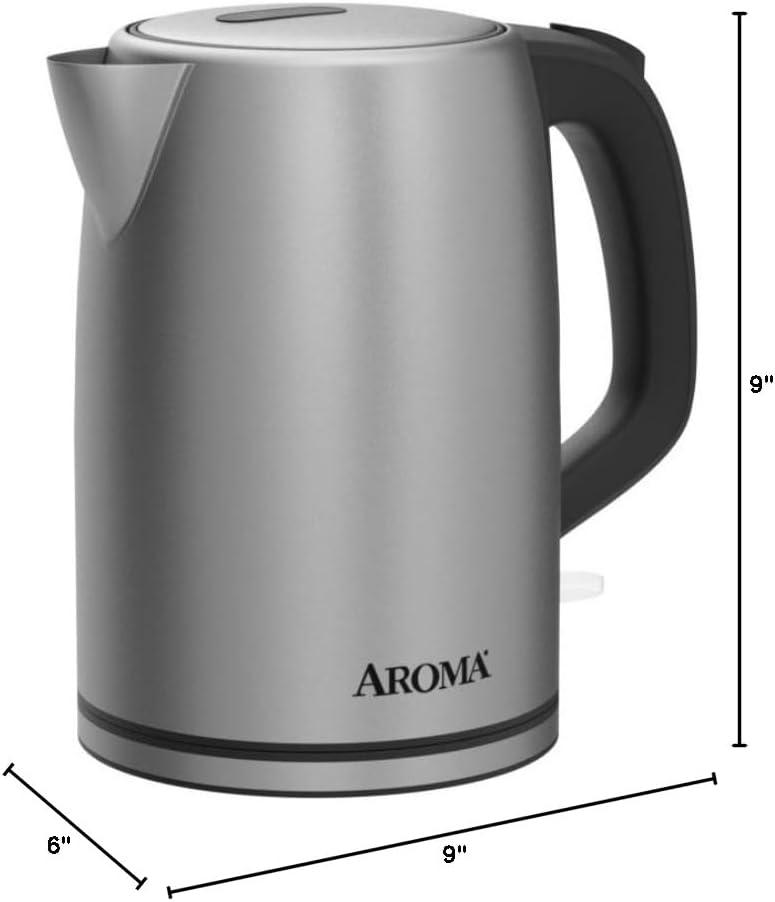 image:image17L  7Cup Stainless Steel Electric Kettle with Cordless Pouring Automatic Keep Warm Mode Powerful amp Quick 1750 Wattage AWK1402SB