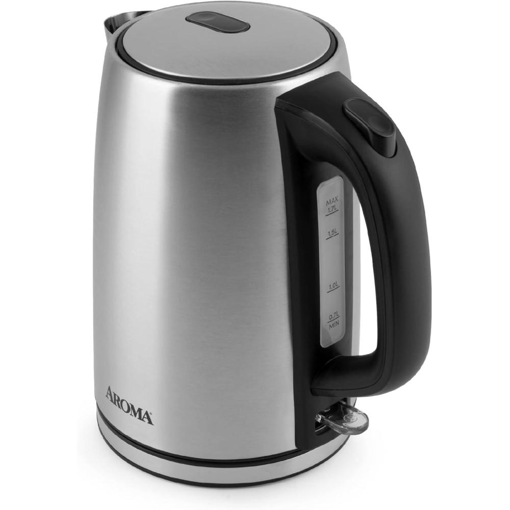 image:image17L  7Cup Stainless Steel Electric Kettle with Cordless Pouring Automatic Keep Warm Mode Powerful amp Quick 1750 Wattage AWK1402SB