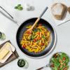 image:imageAROMA 10Inch Stainless Steel amp Nonstick Ceramic Frying Pan with Honeycomb Surface Scratch Protection