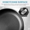 image:imageAROMA 10Inch Stainless Steel amp Nonstick Ceramic Frying Pan with Honeycomb Surface Scratch Protection