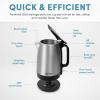 image:imageAROMA 17Liter Electric Kettle with Rapid Boil and AutoShutOff in Stainless Steel AWK1401SB