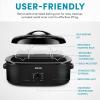 image:imageAROMA 18Qt Roaster Oven with SelfBasting Lid Fits 22lb Turkey Adjustable Temperature Settings Keep Warm Setting Black ART718BBlack