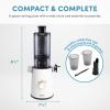 image:imageAROMA Cold Press Juice Machine Slow Masticating Fruit and Vegetable Juicer for Home with Large 4Inch Feeder and Double Pulp FilterWhite