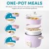 image:imageAROMA CoreCoat Rice Cooker with PopUp Food Steaming Basket 4 Cups Cooked 2 Cups Uncooked 1 QtLilac