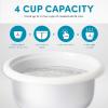 image:imageAROMA CoreCoat Rice Cooker with PopUp Food Steaming Basket 4 Cups Cooked 2 Cups Uncooked 1 QtLilac