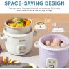 image:imageAROMA CoreCoat Rice Cooker with PopUp Food Steaming Basket 4 Cups Cooked 2 Cups Uncooked 1 QtWhite
