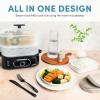 image:imageAROMA Double Food Steamer Basket and Electric Rice Steamer with EasyRead Water Level and Timer8Quart Capacity