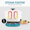 image:imageAROMA Double Food Steamer Basket and Electric Rice Steamer with EasyRead Water Level and Timer8Quart Capacity
