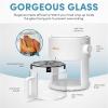image:imageAROMA Glass Air Fryer and Countertop Convection Oven with Powerful 360Crispy Technology 3 Quart White
