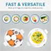 image:imageAROMA Overly Easy Egg Cooker Steamer and Electric Egg Poacher  XL Capacity Egg Steamer Fits 7 EggsBlue