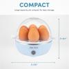 image:imageAROMA Overly Easy Egg Cooker Steamer and Electric Egg Poacher  XL Capacity Egg Steamer Fits 7 EggsBlue