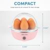 image:imageAROMA Overly Easy Egg Cooker Steamer and Electric Egg Poacher  XL Capacity Egg Steamer Fits 7 EggsPink