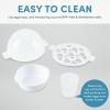 image:imageAROMA Overly Easy Egg Cooker Steamer and Electric Egg Poacher  XL Capacity Egg Steamer Fits 7 EggsWhite