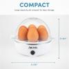 image:imageAROMA Overly Easy Egg Cooker Steamer and Electric Egg Poacher  XL Capacity Egg Steamer Fits 7 EggsWhite