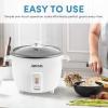 image:imageAROMA Rice Cooker 10Cup Uncooked  20Cup Cooked Steamer Auto Keep Warm Soup Maker Oatmeal Cooker Large Rice Cooker 5 Qt White ARC360NGP8Cup Uncooked