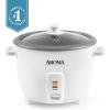 image:imageAROMA Rice Cooker 10Cup Uncooked  20Cup Cooked Steamer Auto Keep Warm Soup Maker Oatmeal Cooker Large Rice Cooker 5 Qt White ARC360NGP8Cup Uncooked