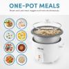 image:imageAROMA Rice Cooker 10Cup Uncooked  20Cup Cooked Steamer Auto Keep Warm Soup Maker Oatmeal Cooker Large Rice Cooker 5 Qt White ARC360NGP8Cup Uncooked