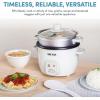 image:imageAROMA Rice Cooker 2Cup Uncooked  4Cup Cooked Steamer Grain Cooker Soup Maker Oatmeal Cooker Auto Keep Warm 1 Qt White ARC3021NG1 Quart