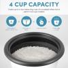 image:imageAROMA Rice Cooker 2Cup Uncooked  4Cup Cooked Steamer Grain Cooker Soup Maker Oatmeal Cooker Auto Keep Warm 1 Qt White ARC3021NG1 Quart