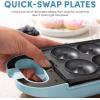 image:imageAROMA Swap amp Flip Waffle Maker with Removable Plates 3in1 Panini Press Mini Donut Maker and Waffle IronBlue