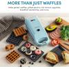 image:imageAROMA Swap amp Flip Waffle Maker with Removable Plates 3in1 Panini Press Mini Donut Maker and Waffle IronBlue