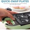 image:imageAROMA Swap amp Flip Waffle Maker with Removable Plates 3in1 Panini Press Mini Donut Maker and Waffle IronGreen
