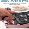 image:imageAROMA Swap amp Flip Waffle Maker with Removable Plates 3in1 Panini Press Mini Donut Maker and Waffle IronPink