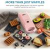 image:imageAROMA Swap amp Flip Waffle Maker with Removable Plates 3in1 Panini Press Mini Donut Maker and Waffle IronPink