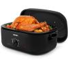 image:imageAroma 18Quart Electric Roaster Oven Black with HighDomed Lid  1 Roaster Oven Brand in the US  Fits up to 24 lb turkey