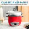 image:imageAroma Housewares 14Cup Cooked 7Cup UNCOOKED Pot Style Rice Cooker and Food Steamer ARC7471NGWhiteRed