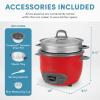 image:imageAroma Housewares 14Cup Cooked 7Cup UNCOOKED Pot Style Rice Cooker and Food Steamer ARC7471NGWhiteRed
