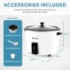 image:imageAroma Housewares 32Cup Cooked 16Cup UNCOOKED Pot Style Rice Cooker ARC7216NG  WhiteRice Cooker