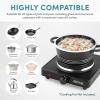 image:imageAroma Housewares AHP303 Single Burner Hot Plate Metal BlackBlack  Sealed