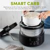 image:imageAroma Housewares Professional 8Cup Cooked SmartCarb Multicooker and FlavorLock Food Steamer for LowCarb Rice and Grains Glass Inner Pot Black AMC800 Transparent Glass 4 Cup Uncooked Rice