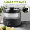 image:imageAroma Housewares Professional 8Cup Cooked SmartCarb Multicooker and FlavorLock Food Steamer for LowCarb Rice and Grains Glass Inner Pot Black AMC800 Transparent Glass 4 Cup Uncooked Rice