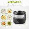 image:imageAroma Housewares Professional 8Cup Cooked SmartCarb Multicooker and FlavorLock Food Steamer for LowCarb Rice and Grains Glass Inner Pot Black AMC800 Transparent Glass 4 Cup Uncooked Rice