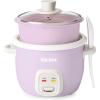 image:imageAROMA CoreCoat Rice Cooker with PopUp Food Steaming Basket 4 Cups Cooked 2 Cups Uncooked 1 QtLilac