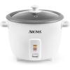 image:imageAROMA Rice Cooker 10Cup Uncooked  20Cup Cooked Steamer Auto Keep Warm Soup Maker Oatmeal Cooker Large Rice Cooker 5 Qt White ARC360NGP8Cup Uncooked