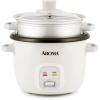 image:imageAROMA Rice Cooker 2Cup Uncooked  4Cup Cooked Steamer Grain Cooker Soup Maker Oatmeal Cooker Auto Keep Warm 1 Qt White ARC3021NG1 Quart