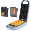image:imageAROMA Swap amp Flip Waffle Maker with Removable Plates 3in1 Panini Press Mini Donut Maker and Waffle IronBlue