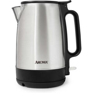 image:imageAROMA 17Liter Electric Kettle with Rapid Boil and AutoShutOff in Stainless Steel AWK1401SB