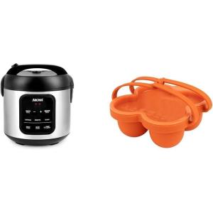 image:imageAROMA 8Cup Digital Rice Cooker and Egg Bite Mold Bundle  OnePot Cooking for Rice Grains and Egg Bites  Includes Rice Cooker ARC5204SB and Silicone Mold AAC001