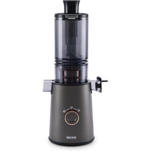 image:imageAROMA Cold Press Juice Machine Slow Masticating Fruit and Vegetable Juicer for Home with Large 4Inch Feeder and Double Pulp FilterGray