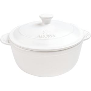 image:imageAroma Housewares ADC101SG Doveware Stew Pot 25 Quart Slate GrayLinen White