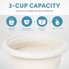 image:imageAROMA CoreCoat Mini Rice Cooker 3 Cups Cooked with Nonstick Ceramic Pot Coating Glass Lid and PopUp Steamer Tray 08 QuartCream