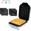 image:imageAROMA 3in1 Panini Press Sandwich Grill and Waffle Maker with Removable Ceramic Coated PlatesBlue