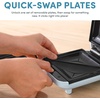 image:imageAROMA 3in1 Panini Press Sandwich Grill and Waffle Maker with Removable Ceramic Coated PlatesBlue