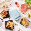 image:imageAROMA 3in1 Panini Press Sandwich Grill and Waffle Maker with Removable Ceramic Coated PlatesBlue