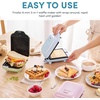 image:imageAROMA 3in1 Panini Press Sandwich Grill and Waffle Maker with Removable Ceramic Coated PlatesBlue